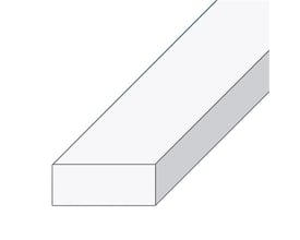 Tegning af den flade aluminiumsprofil på 2 x 30 mm, vist som en lang, lige skinne med synlig endeflade.