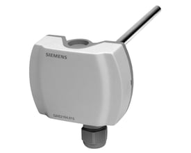 Siemens QAE2174.015 temperaturføler indstik med 150 mm stang og 4-20mA udgang, grå plastikhus.