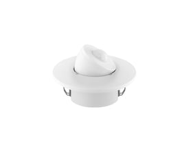 Jumitech Dali-2 indbygnings PIR sensor med integreret dagslysstyring i hvid, viser justerbar sensorhoved.