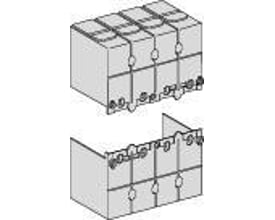 Schneider Electric 4-polet klemmeafskærmning for lastadskiller INS/INV 630B - 1600, vist som to enheder.