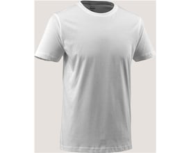 Mascot T-shirt Calais i hvid bomuld med rund hals og moderne pasform, vist uden baggrund.