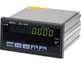 Mitutoyo EH-10P ciffertavle i sort med grønne digitale tal og knapper til P.SET, LIMIT, MODE og ZERO.