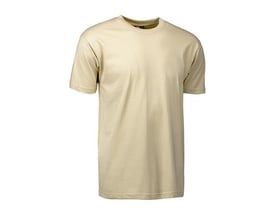ID Identity T-TIME® T-shirt i størrelse 3XL, klassisk beige farve med rund halsudskæring og korte ærmer.