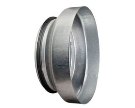 Øland centrisk reduktion RRL i galvaniseret stål med en muffe ende på Ø400 mm og en nippel ende på Ø200 mm.