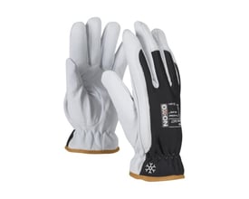 OX-ON Supreme 3607 vinterhandsker i str. 12, vist forfra med fokus på gedeskind og polyester, klar til brug i kulden.