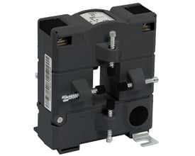 Schneider Electric CT Split Core type GD til skinne, 800A/5A i mørkegrå plast med sorte detaljer.