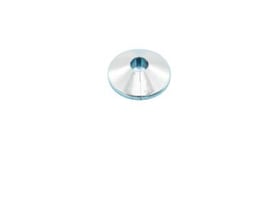 Enkel forkromet roset med en indre diameter på 1/2" og en ydre diameter på 22 mm, præsenteret på en neutral hvid baggrund.
