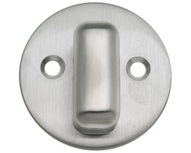 Assa Abloy vridergreb RS 8620-230 med tilbehør, set forfra med rundt beslag, centralt greb og to skruehuller.