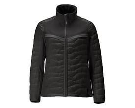 Mascot® dame termojakke i sort, model 22325-318, med quiltet front og strækstof i siderne og ærmerne.