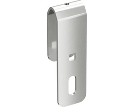 Schneider Electric stigefæste 12/70 FZV i varmgalvaniseret stål, viser monteringshuller og U-formet design.