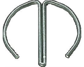 Tættere visning af Bahco låsering i metal, der viser materialets tekstur og formen på de to ender.