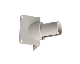 SG Armaturen Fenes/Fenes Maxi hjørnebeslag i grå aluminium, designet til indendørs brug.