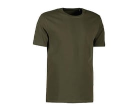 ID Identity økologisk T-shirt i olivenfarvet bomuld til herre, størrelse 2XL, fremvist på hvid baggrund.