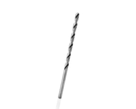 Thürmer langt HSS-spiralbor med spiralformet skær og cylindrisk skaft, 6 mm i diameter og 205 mm langt.