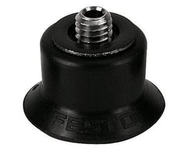Festo vakuumsuger ESS-20-EN med 20mm sugekopdiameter og synligt Festo-logo på den sorte gummibund.