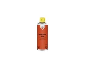 Rocol Wire Rope Spray 400 ml spraydåse fra siden, visende produktlogo og information på orange baggrund.