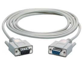 Siemens Simatic S7/M7 serielt kabel med 9-polet sub-D stik i begge ender, 10 meter langt og gråt.