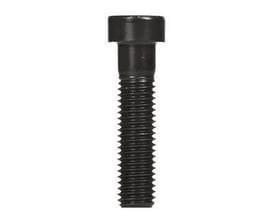 Unbrako M10x30 Unbrako skrue type UFK med lavt hoved og indvendig 6-kant i sort metal.