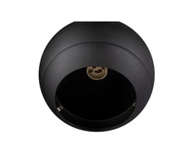 Nærbillede af SLV LIGHT EYE 150 1F pendel, viser den mat sorte overflade og GU10 fatningen indeni.