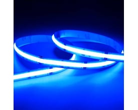 Ansell Lighting C-Cell Cob RGB LED bånd på 10 meter i skarp blå glød med 24V, IP67 og 14W/m.