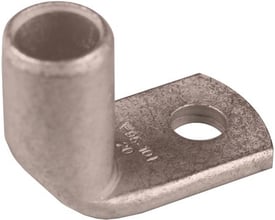 Elpress Cu-rørkabelsko KRF95-16-90GR, 95mm2, M16, 90° med en lige laske og et rundt hul.