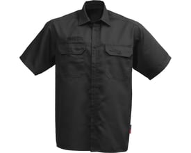 Kansas Legacy skjorte i sort, str. M, med korte ærmer, to brystlommer og en velsiddende pasform.