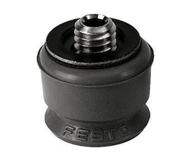 Festo vakuumsuger ESS-15-SF med 15mm sugekopdiameter og gevindtilslutning, fremstillet af grå gummi med synligt Festo logo.