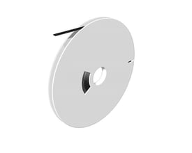En rulle med sort halogenfri krympeflex ledningsmærke fra Weidmüller, model HSS-HF 2.4-4.8 EL SW30M, med 30 meter på rullen.