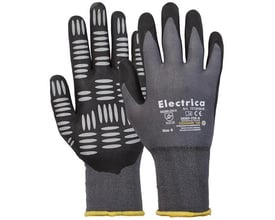 Electrica 34806 handsker i str. 10, fremstillet af polyester/spandex med nitril-foam belægning og reflekterende greb.