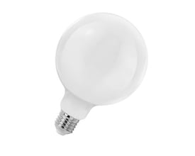 Spectrum LED-pære G125 med E27 fatning, 11W, 3000K varm hvid og 1250lm lysstyrke.