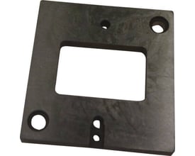 Nærbillede af Hager matrice til WS S værktøj, viser dens firkantede udstansningsåbning og monteringshuller for 1,5M stikkontakter.