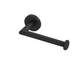 Cosmic toiletrulleholder i mat sort metal med en bredde på 170 mm, præsenteret på hvid baggrund.