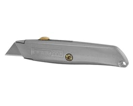 Stanley 99EC trapezkniv med forskydeligt blad og synligt trapezblad i 5 positioner, fremstillet i aluminium.