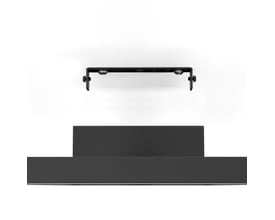 EGLO Calagrano-Z loftlampe i sort aluminium, vist fra oven med monteringsbeslag synlige.