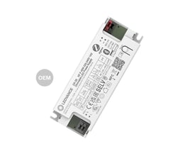Ledvance LED-driver Performance på 45 W med Zigbee, hvid OEM-enhed set skråt med synlige tilslutninger i begge ender.