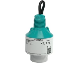 Siemens SITRANS LR100 radartransmitter i grøn og hvid, med 1 1/2" NPT gevind og integreret 8 meter kabel.