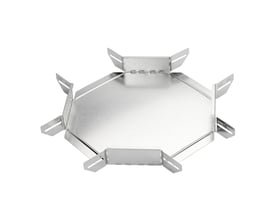 Wibe X-stykke flad 110Hx500x1mm FZS C2 i galvaniseret stål med vinkler til montering.