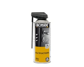 Ironside universaloliespray på 400 ml med sort sprayhoved og påsat forlængerrør.