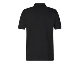 FE Engel Extend poloshirt 9045 i sort til herrer, str. L, vist bagfra med fokus på ryggen og et diskret logo på siden.