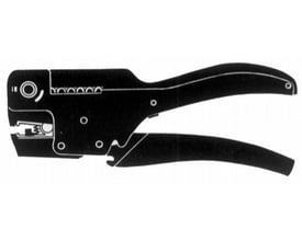 Klauke SLUG-BUSTER metalpladehulstanser, 47 mm. Værktøjet er sort og viser håndtag samt et stykke, hvor hulstansningen foregår.