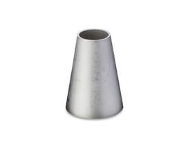 Koncentrisk reduktion i rustfrit stål med diameter 609,6x508,0x4,0 mm, ideel til svejseinstallationer.