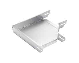 Wibe 90° fladt hjørne til gitterbakker, model GSL 110Hx200x1mm FZS C2, i rustfrit stål.