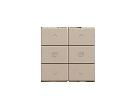 Niko motortryk dobbelt i champagnefarvet belægning med seks knapper, designet til styring af to motorer.