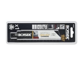 Ironside bajonetsavklinge i hårdmetal, 152 mm og 7 TPI, vist i sort blisteremballage med produktmærkning.