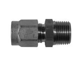 Messing union SO41121 med udvendigt gevind, 15 x 3/8" PN 40, fremstillet af CW617N messing.