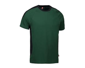 ID Identity Pro wear T-shirt i flaskegrøn med sorte detaljer på skuldre og sider, størrelse 4XL.