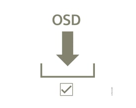 Siemens WinCC software ikon med 'OSD' og download-pil, der indikerer softwareinstallation eller levering.