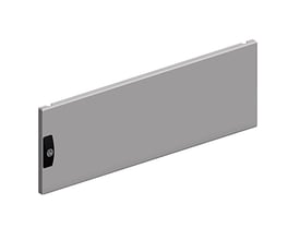 Schneider Electric låge 12M i stål, 600 x 800mm, med sort låsebeslag på venstre side.