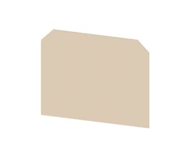 Weidmüller skilleplade TW35 PA i beige PA66 materiale, med en 1.5 mm tykkelse, designet til SAK 35 terminalblokke.