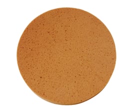 Rund orange vandskuringssvamp med velcrobagside, diameter 400mm, til Eibenstock EPG 400 WP.